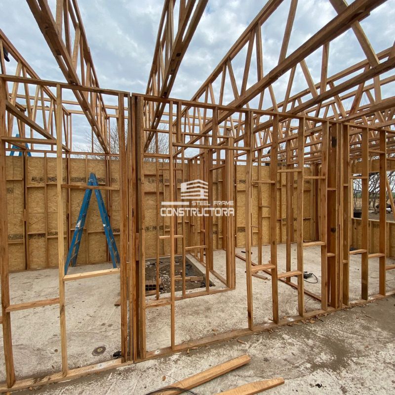 woodframe steel frame